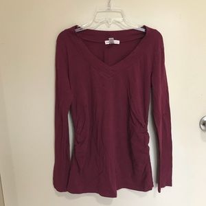 Burgundy Maternity Top